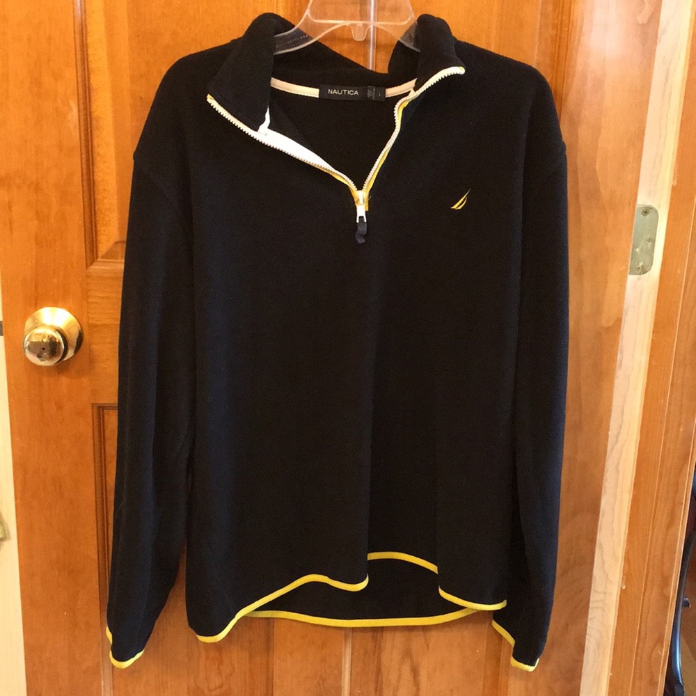 Nautica Black and Yellow pullover sweatshirt.